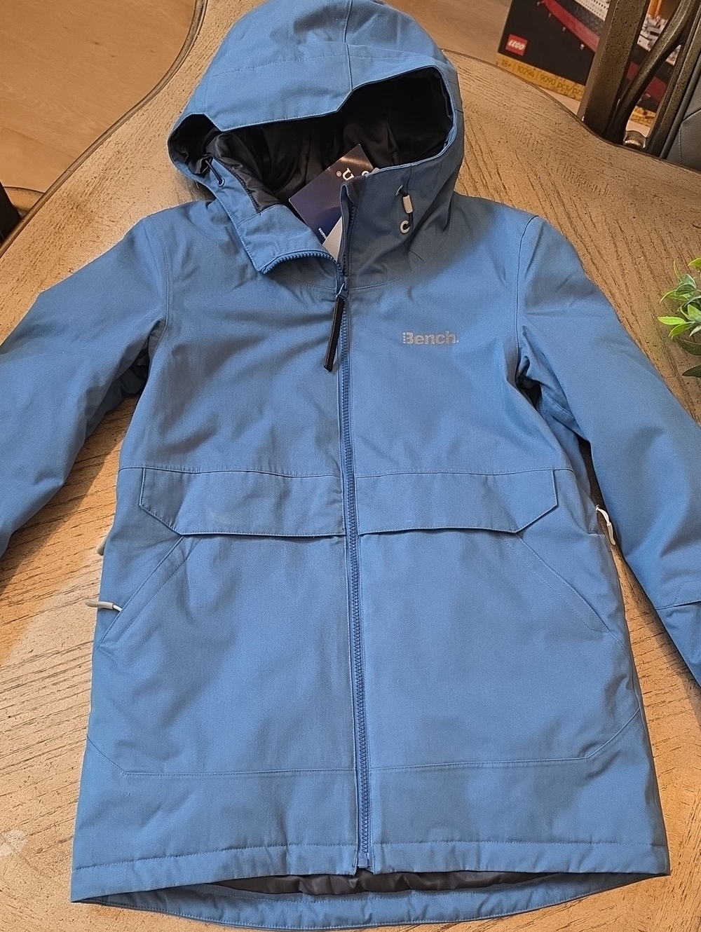 Bench Blue Hooded Jacket Size 10 NWT